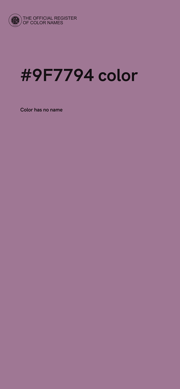 #9F7794 color image