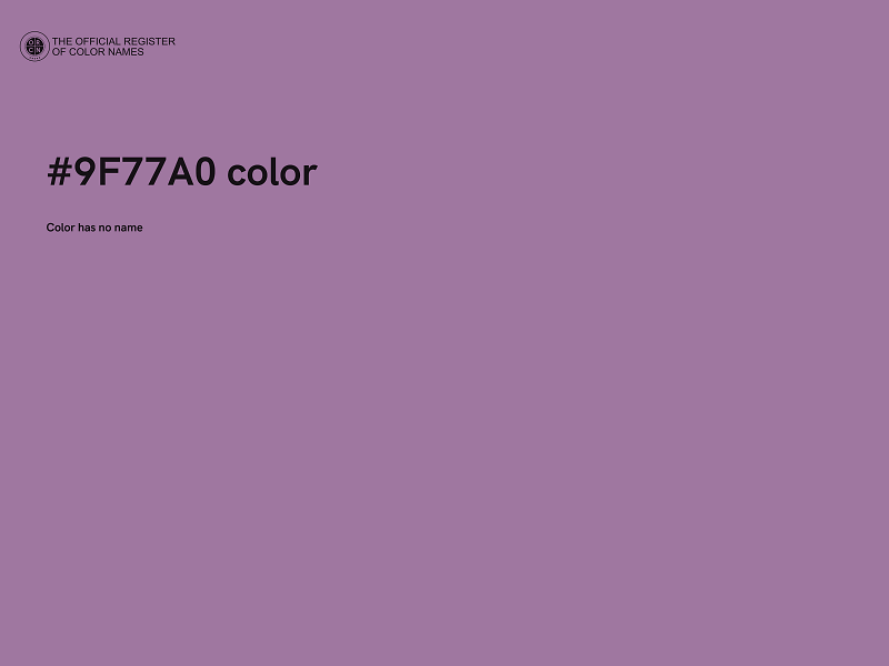 #9F77A0 color image