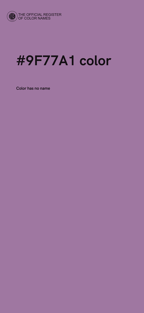 #9F77A1 color image