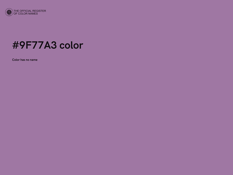 #9F77A3 color image