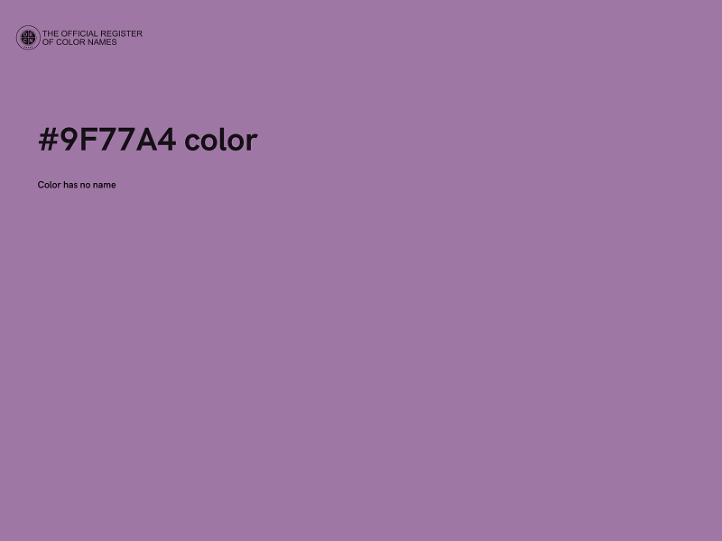 #9F77A4 color image