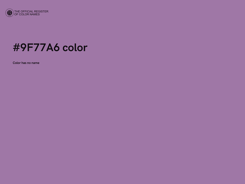 #9F77A6 color image