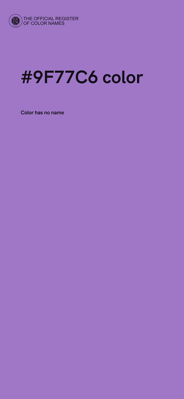 #9F77C6 color image