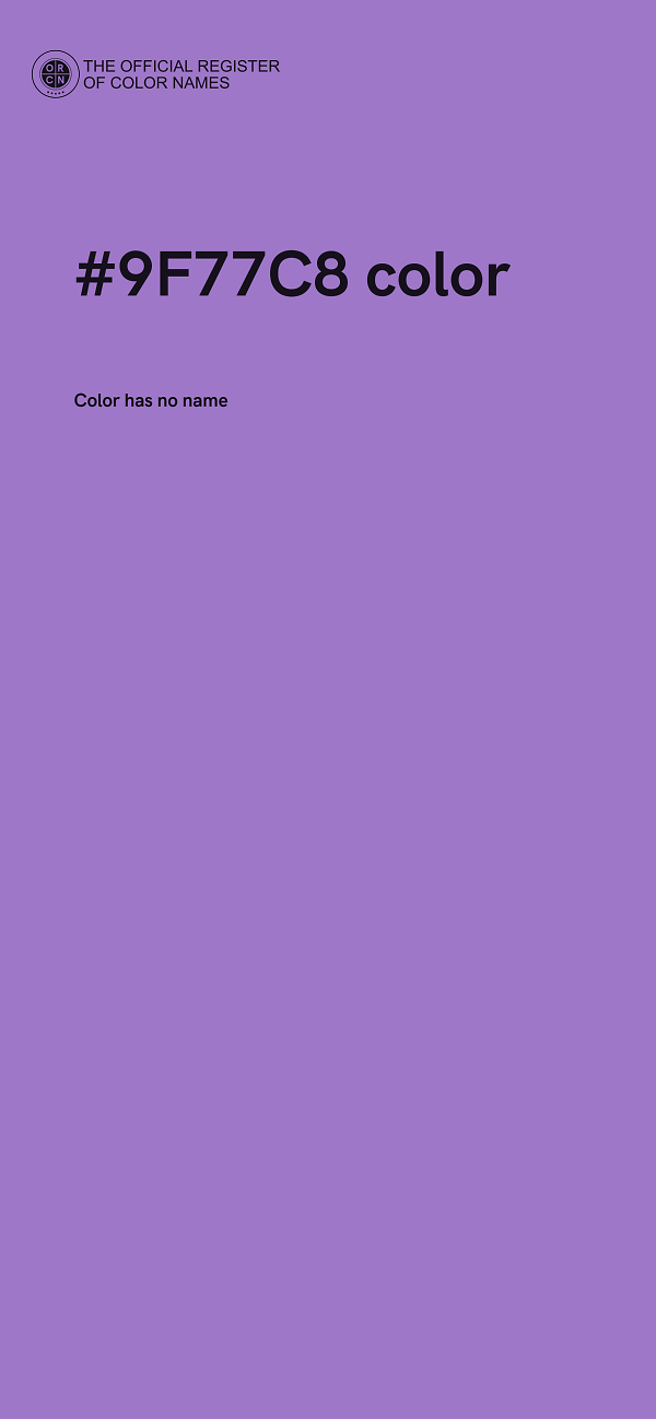 #9F77C8 color image