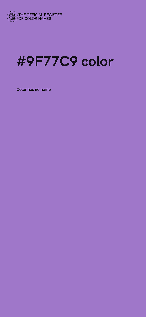 #9F77C9 color image