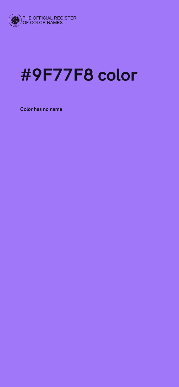 #9F77F8 color image