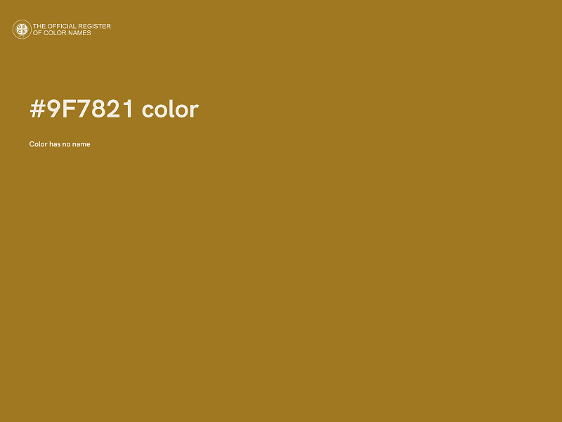 #9F7821 color image