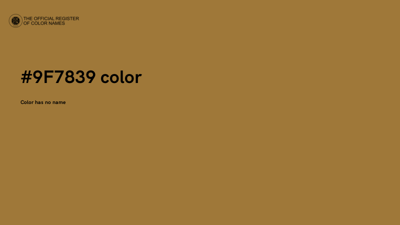 #9F7839 color image