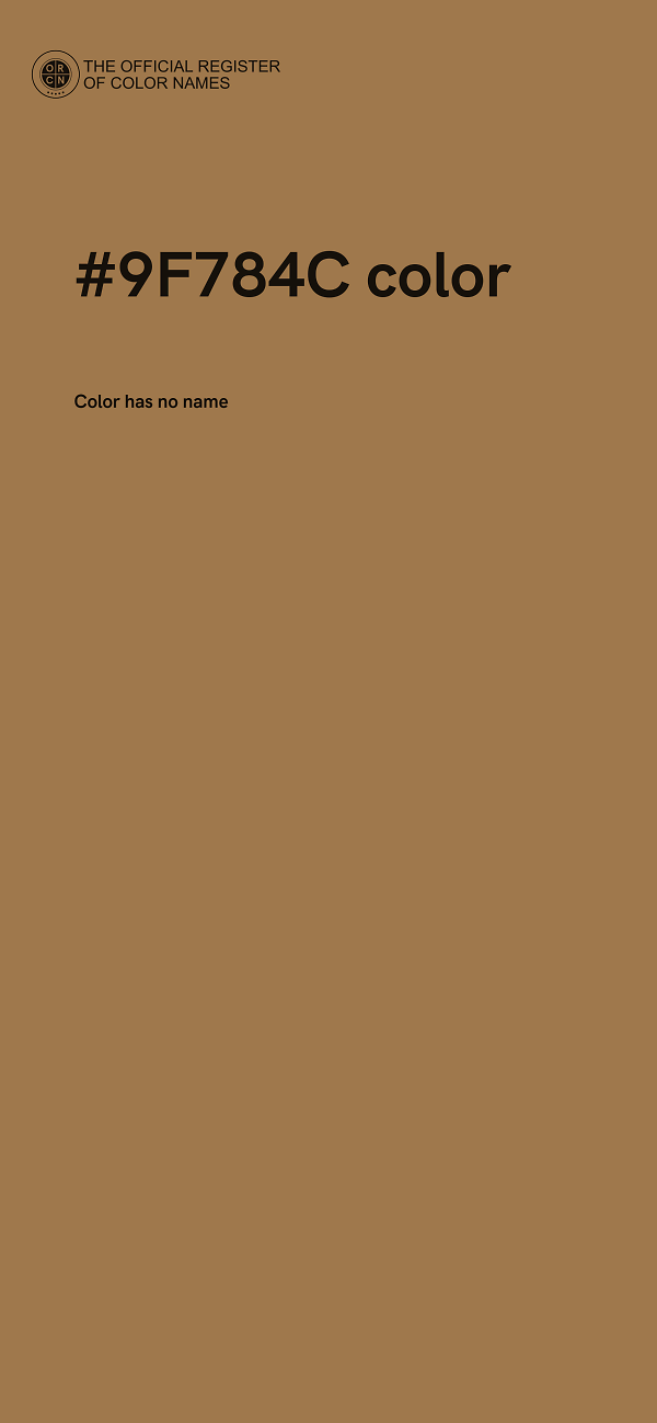 #9F784C color image