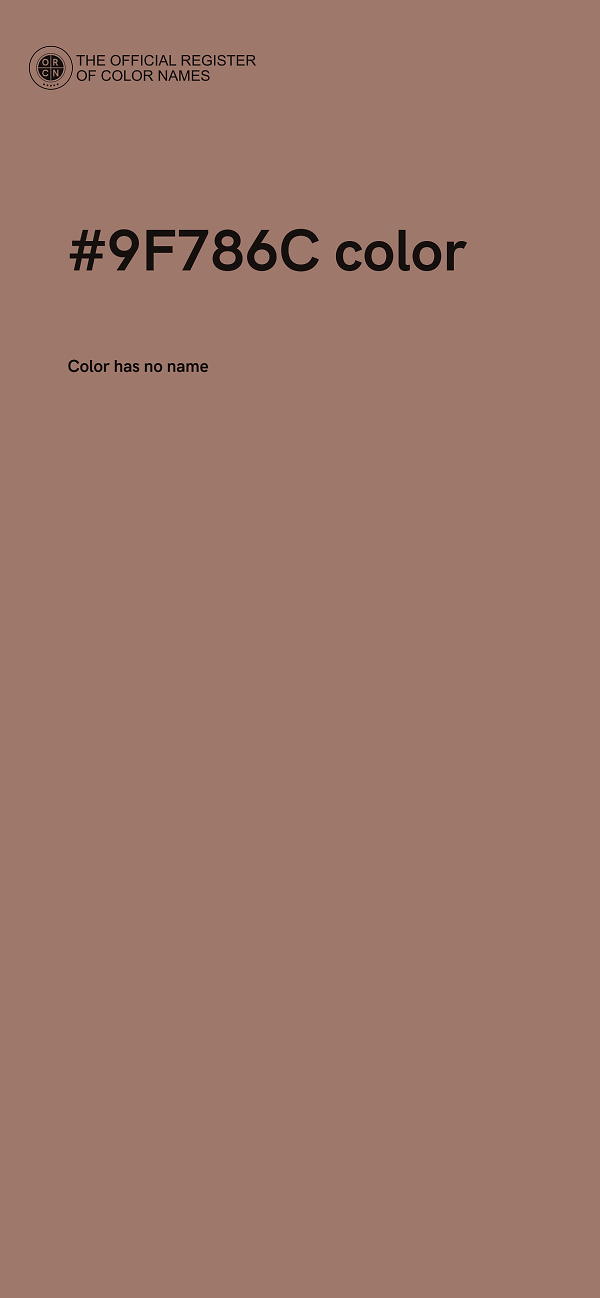 #9F786C color image