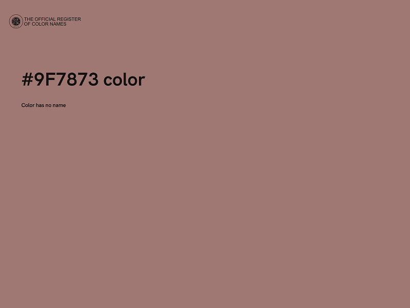 #9F7873 color image