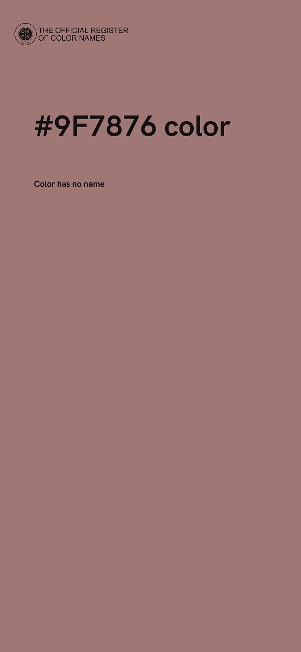 #9F7876 color image