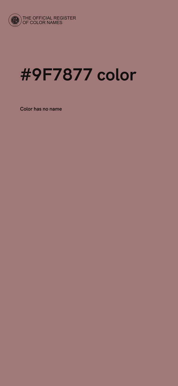 #9F7877 color image