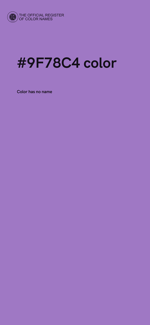 #9F78C4 color image