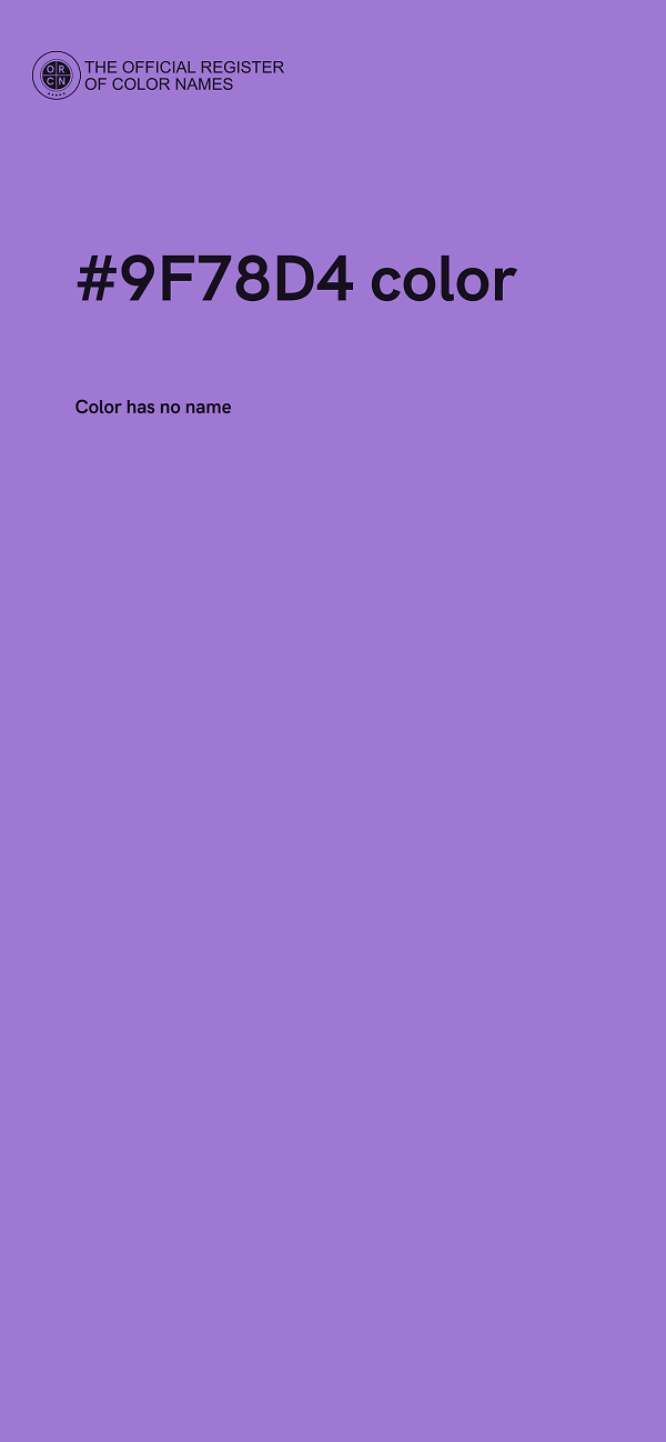 #9F78D4 color image