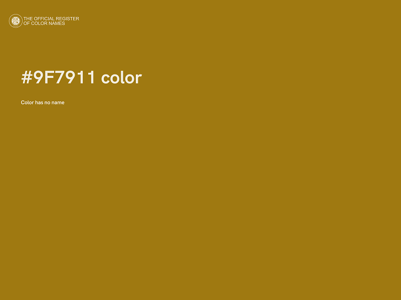 #9F7911 color image