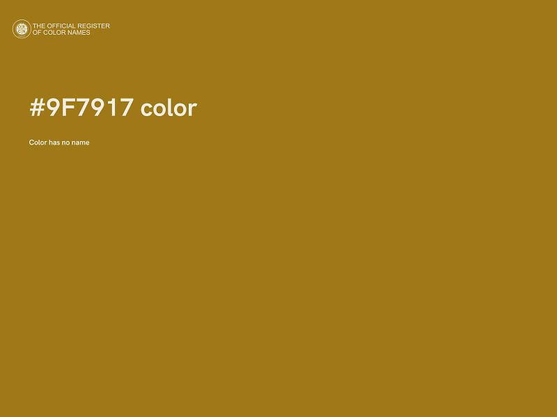 #9F7917 color image
