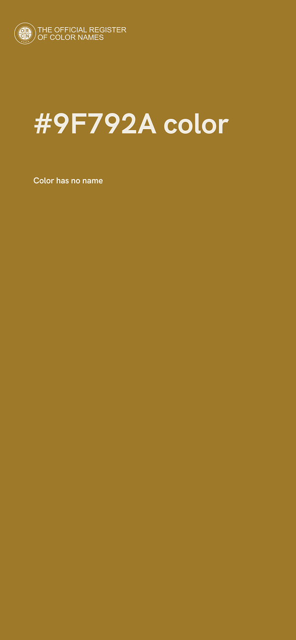 #9F792A color image