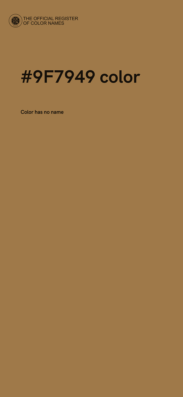 #9F7949 color image