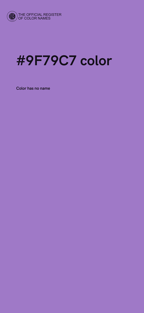 #9F79C7 color image