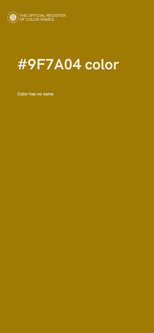 #9F7A04 color image