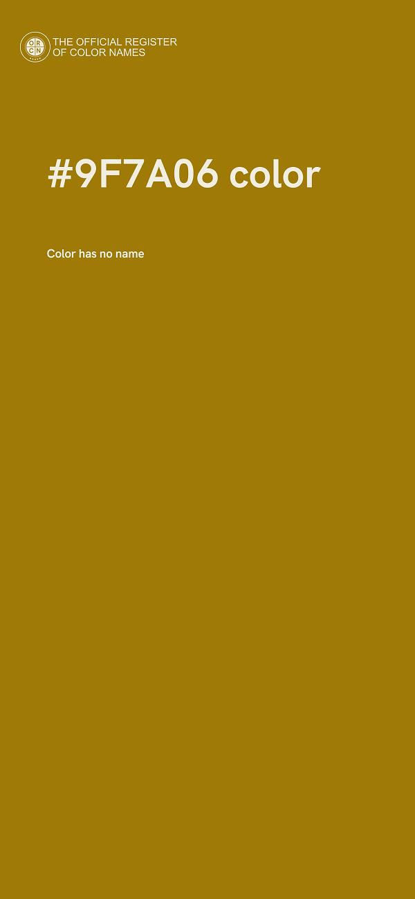 #9F7A06 color image