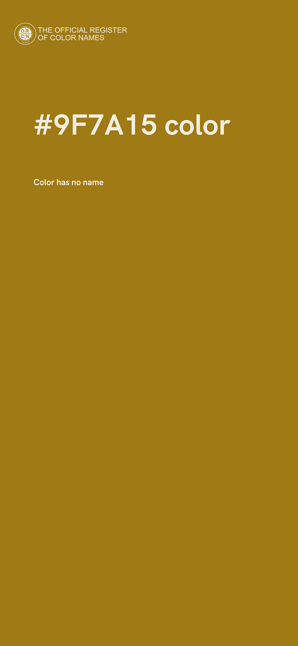 #9F7A15 color image