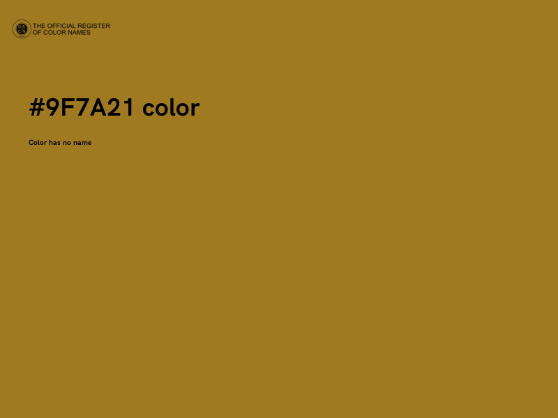 #9F7A21 color image
