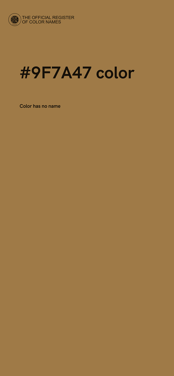 #9F7A47 color image
