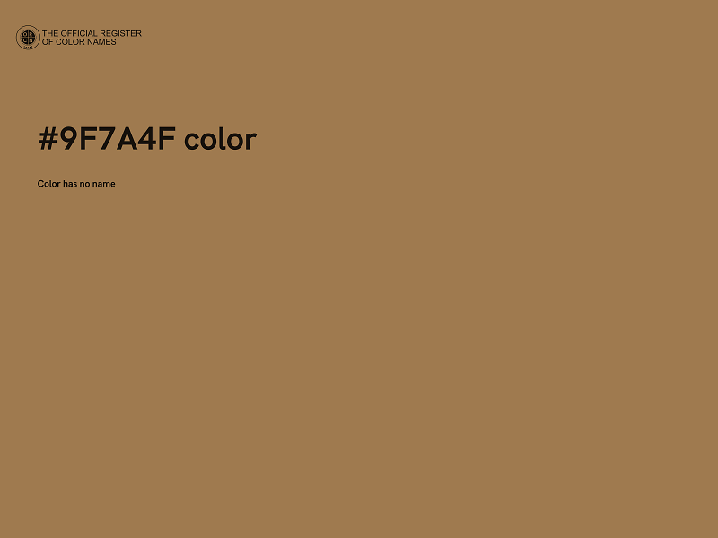 #9F7A4F color image