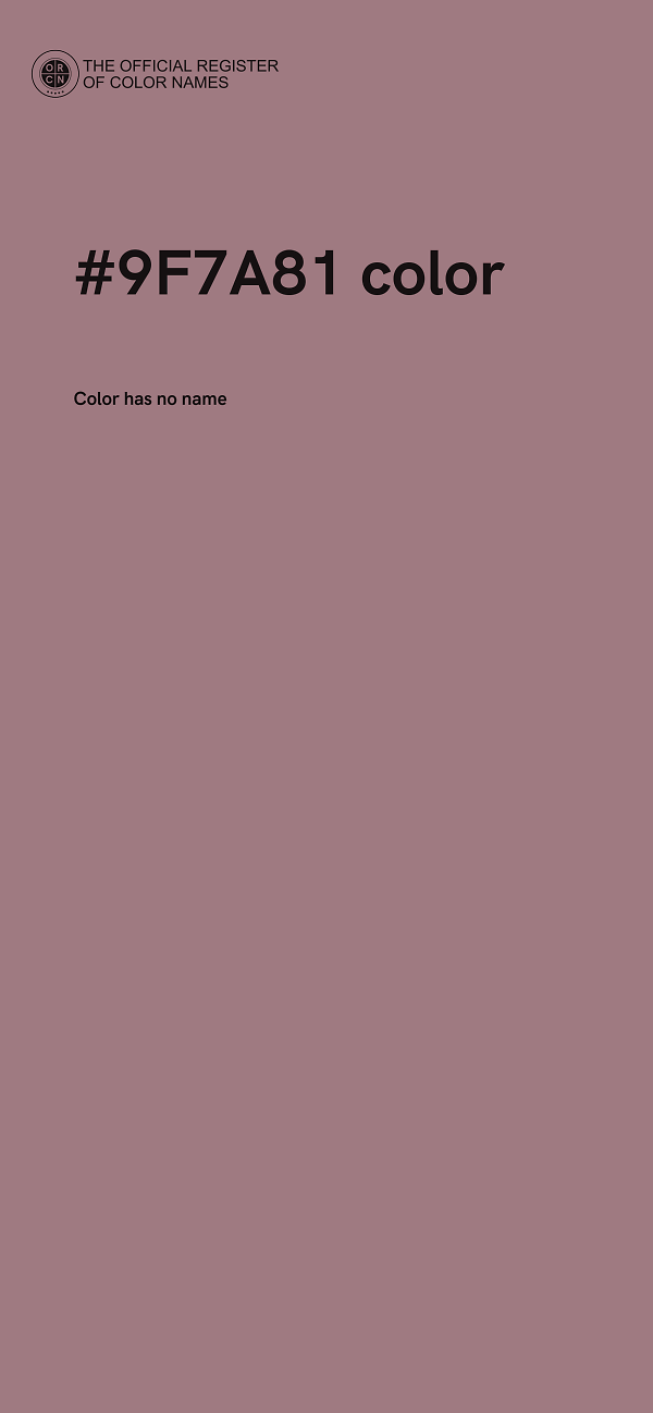#9F7A81 color image
