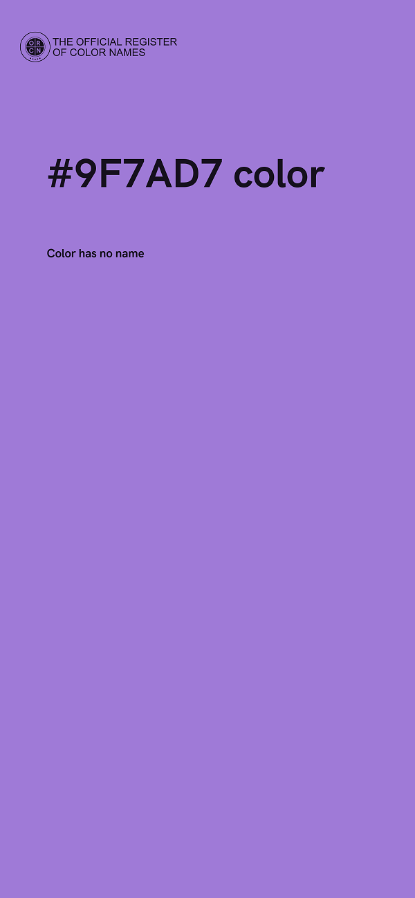 #9F7AD7 color image
