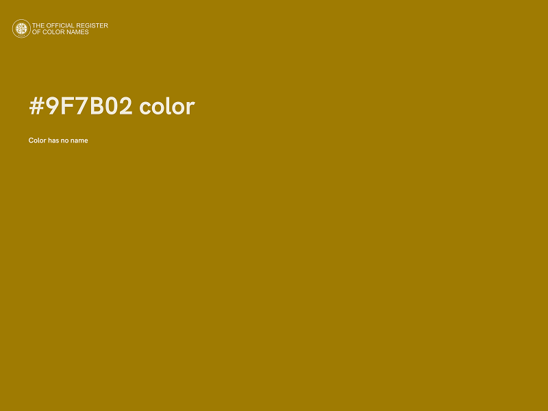 #9F7B02 color image