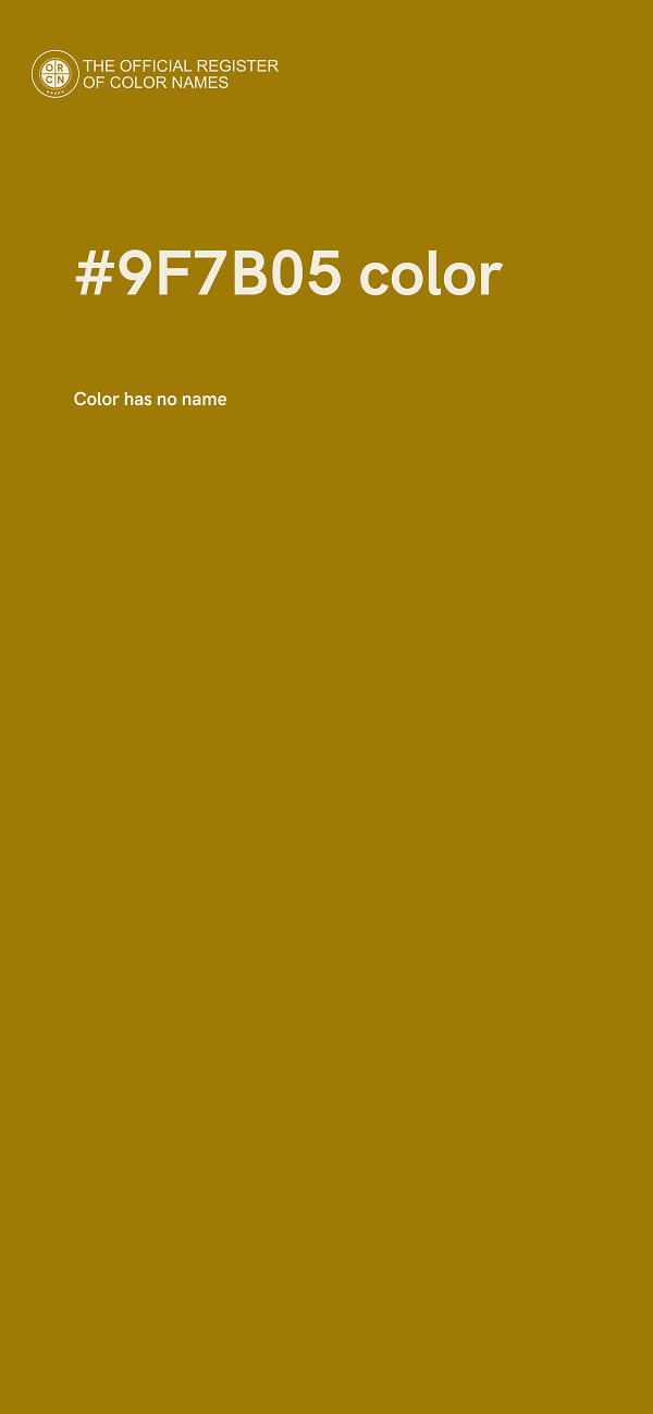 #9F7B05 color image