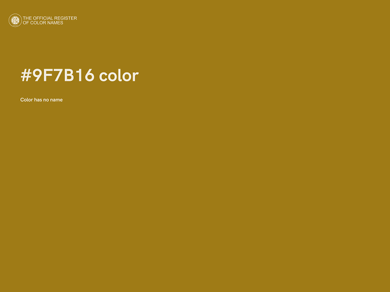 #9F7B16 color image