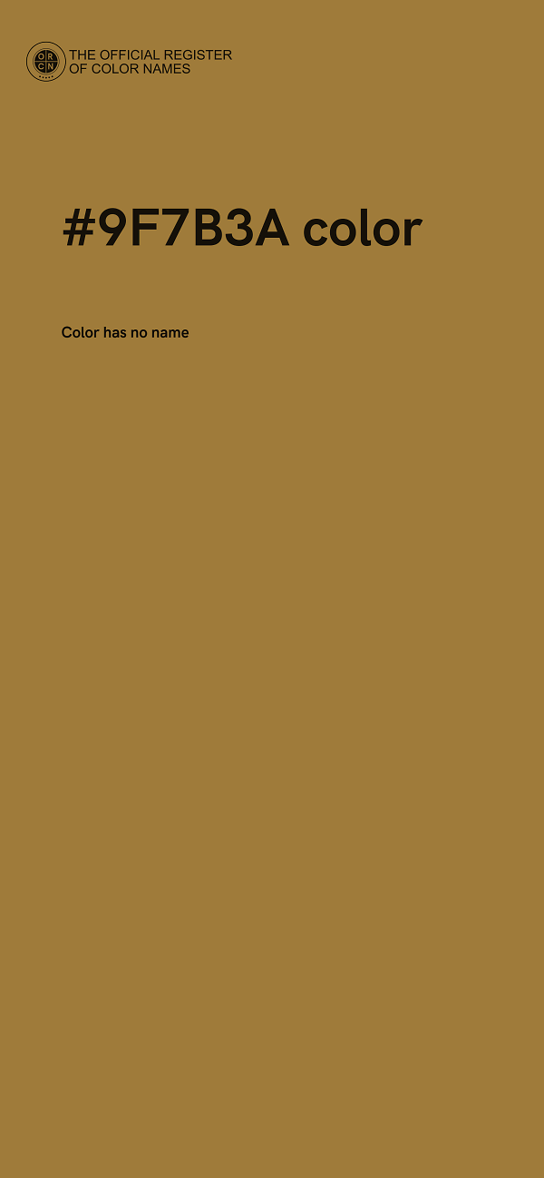 #9F7B3A color image