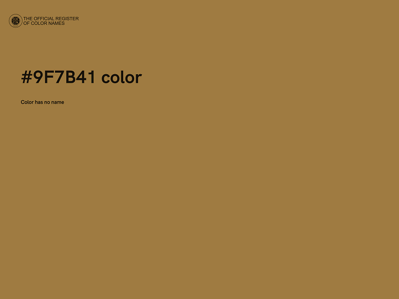#9F7B41 color image