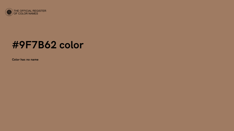 #9F7B62 color image