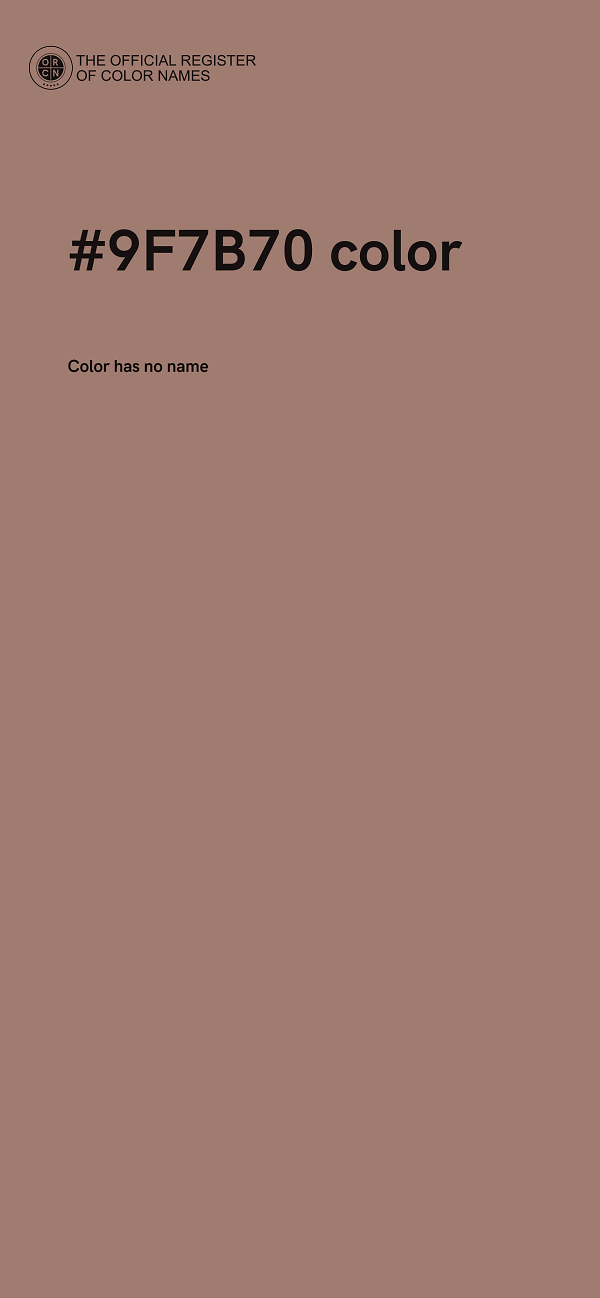 #9F7B70 color image