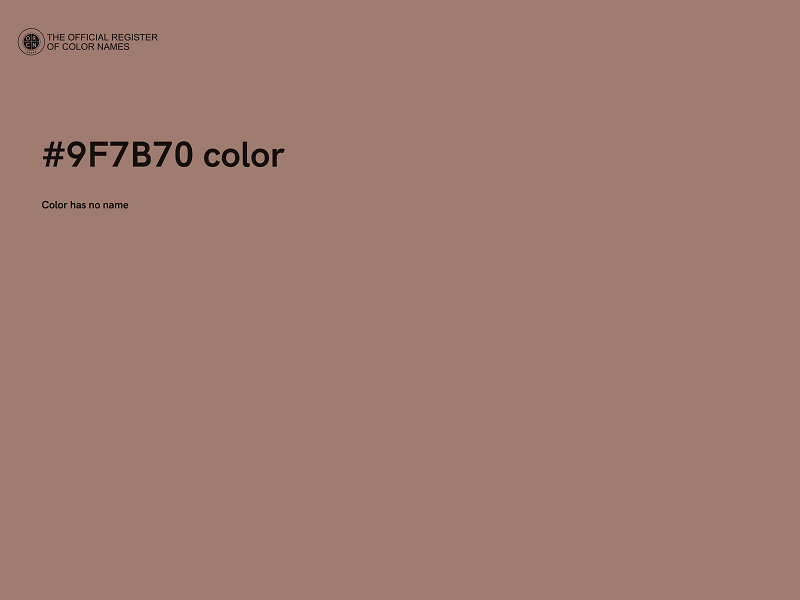 #9F7B70 color image
