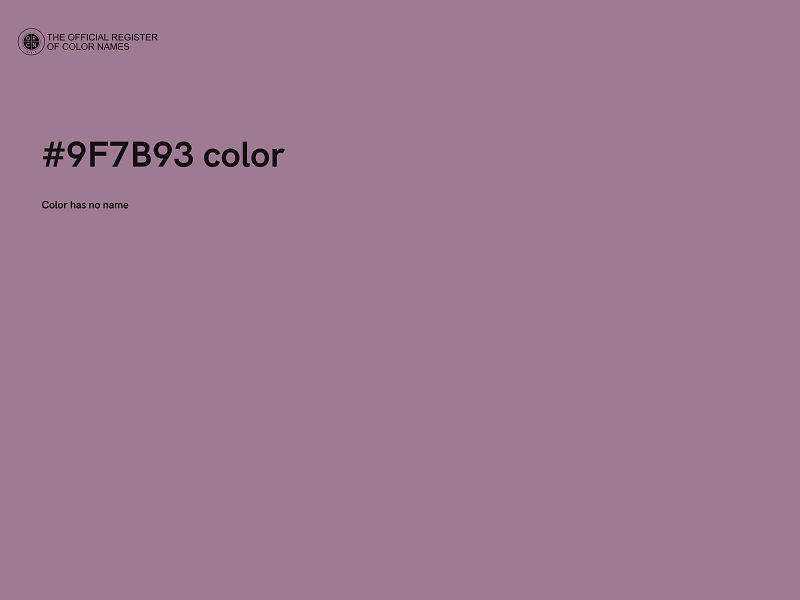 #9F7B93 color image