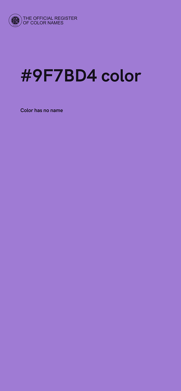 #9F7BD4 color image