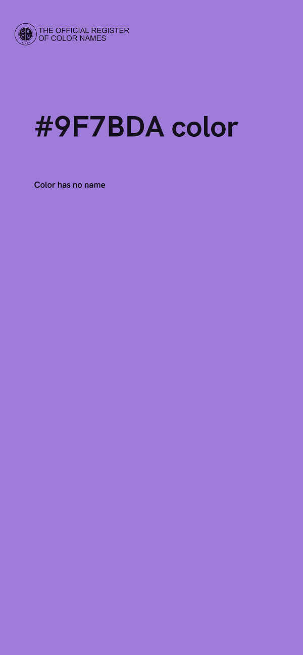 #9F7BDA color image