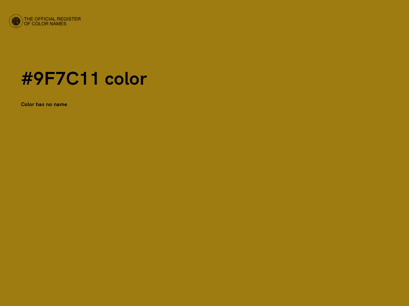 #9F7C11 color image