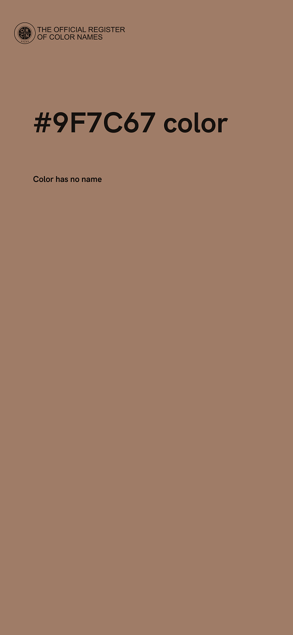 #9F7C67 color image