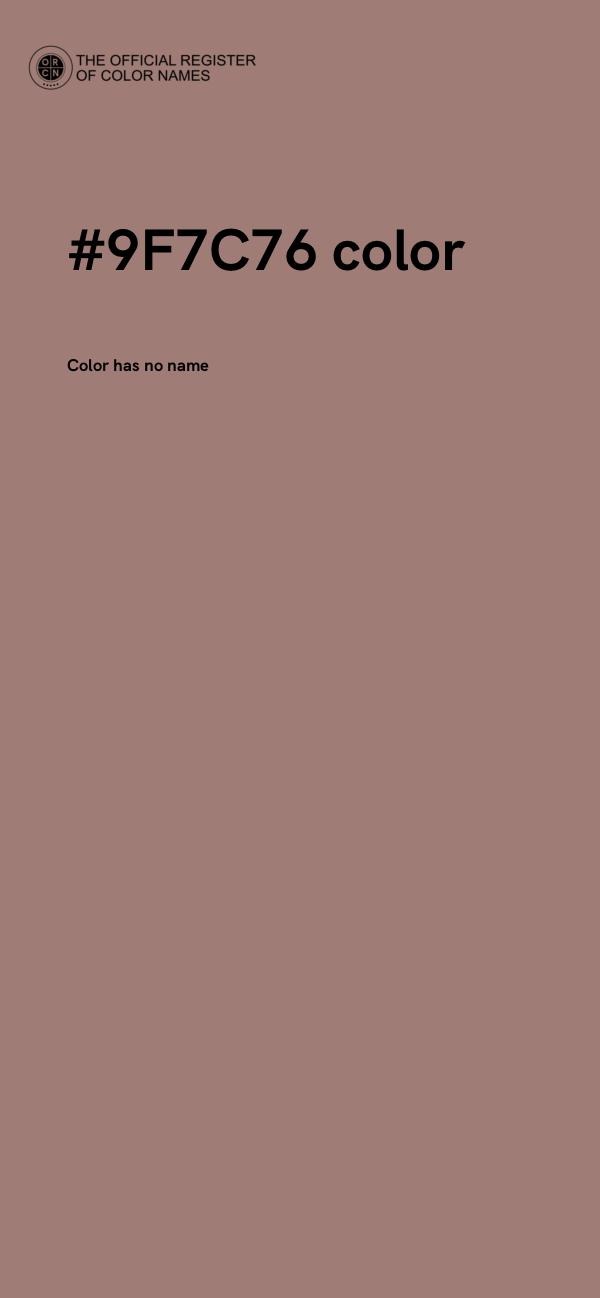#9F7C76 color image