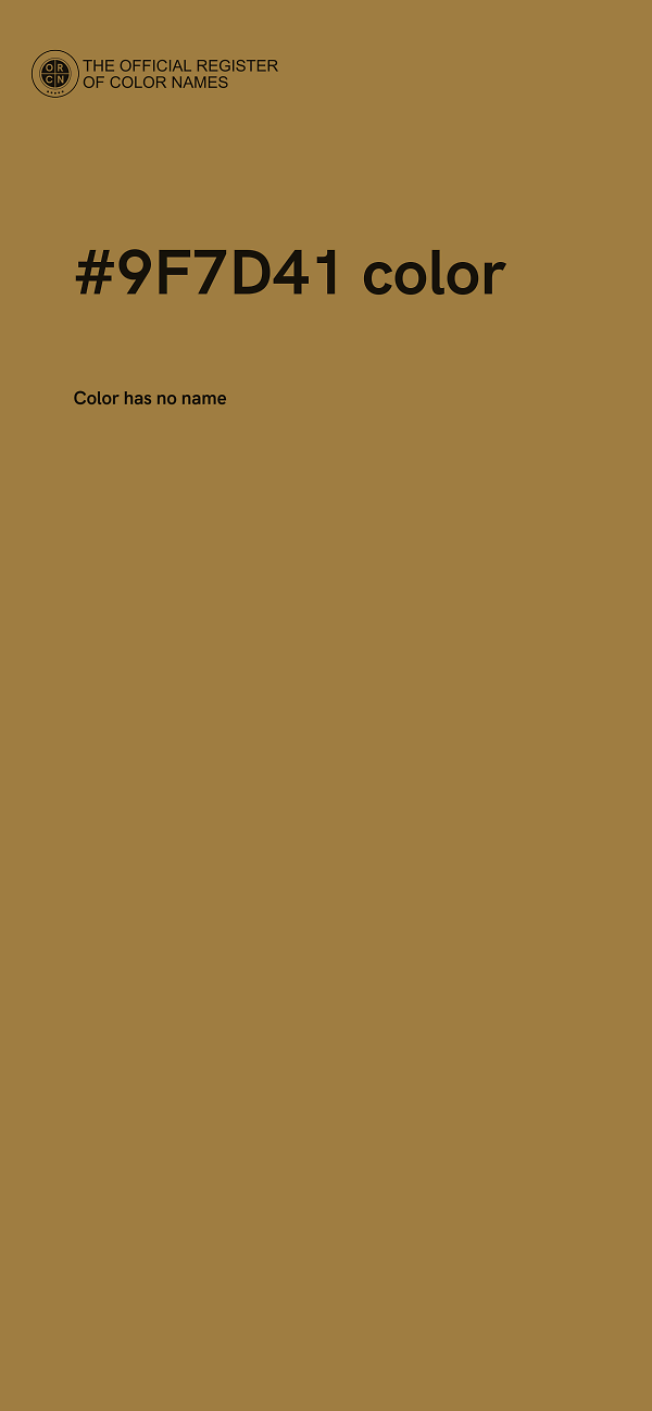 #9F7D41 color image
