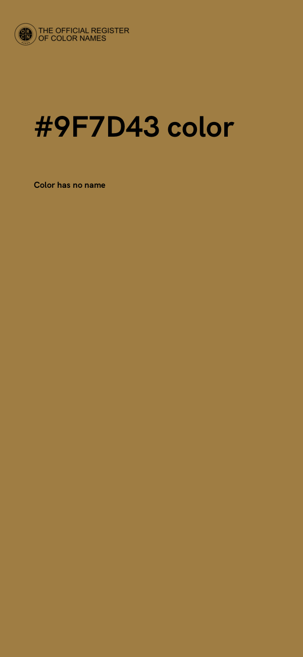 #9F7D43 color image
