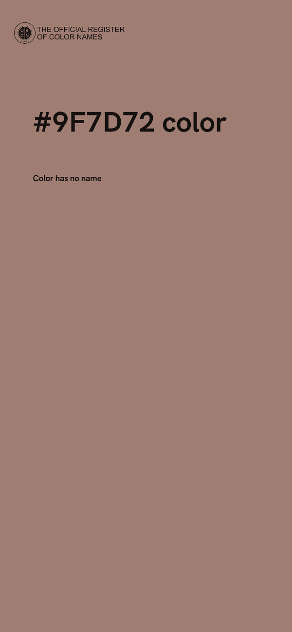 #9F7D72 color image