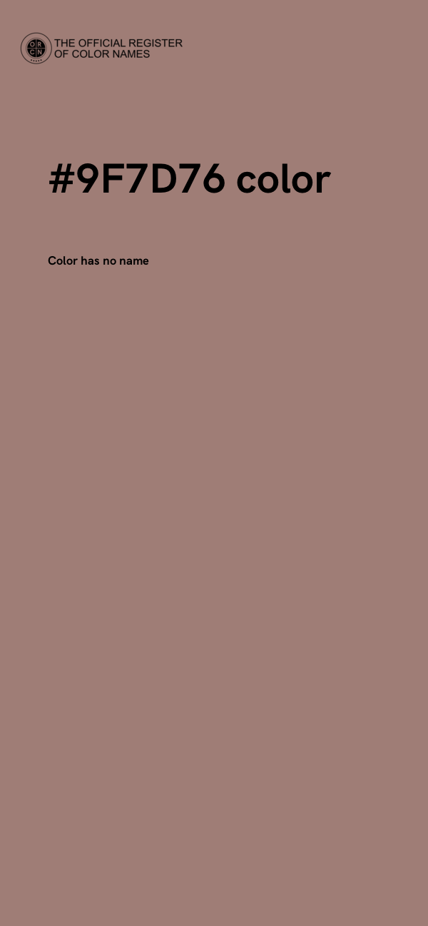 #9F7D76 color image
